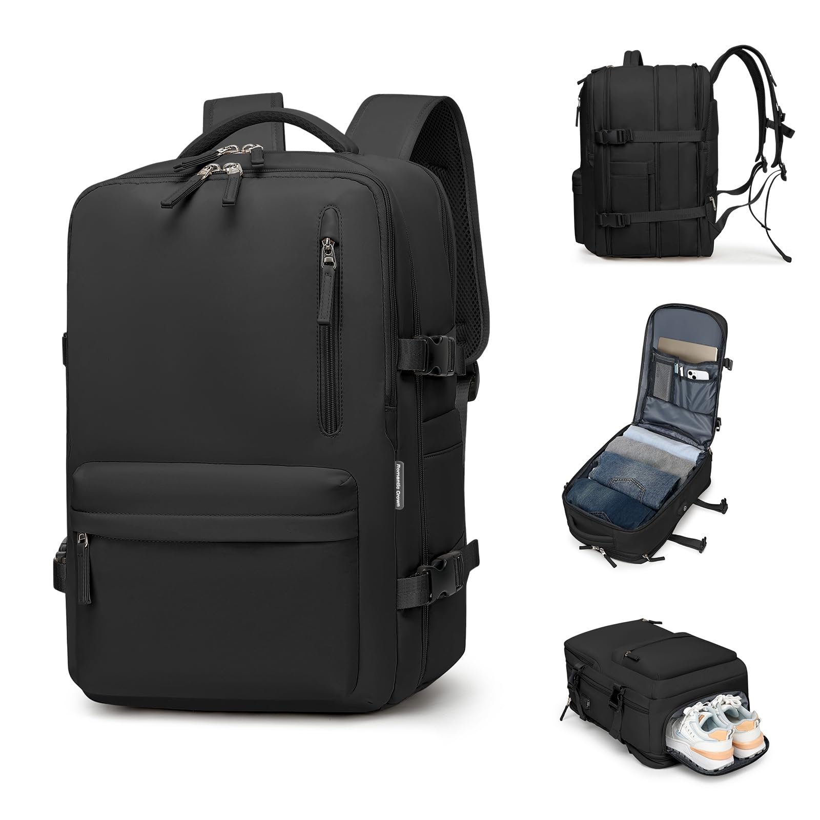 Romantic Crown Mochila de Viagem Expansivel Avião Grande Feminina,Mochila Executiva Masculina Impermeável Reforçada para Notebook,Casual Esportes Hiking Escola Presente1
