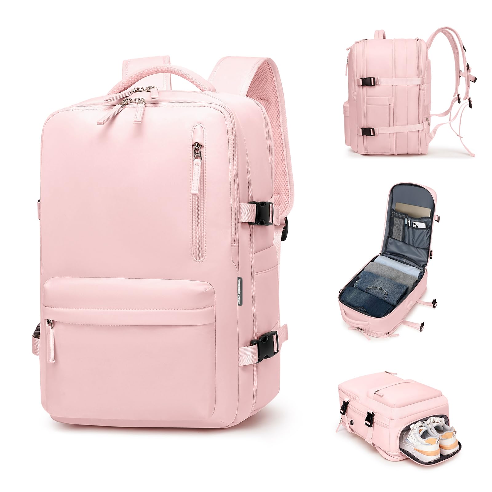 Romantic Crown Mochila de Viagem Expansivel Avião Grande Feminina,Mochila Executiva Masculina Impermeável Reforçada para Notebook,Casual Esportes Hiking Escola Presente1