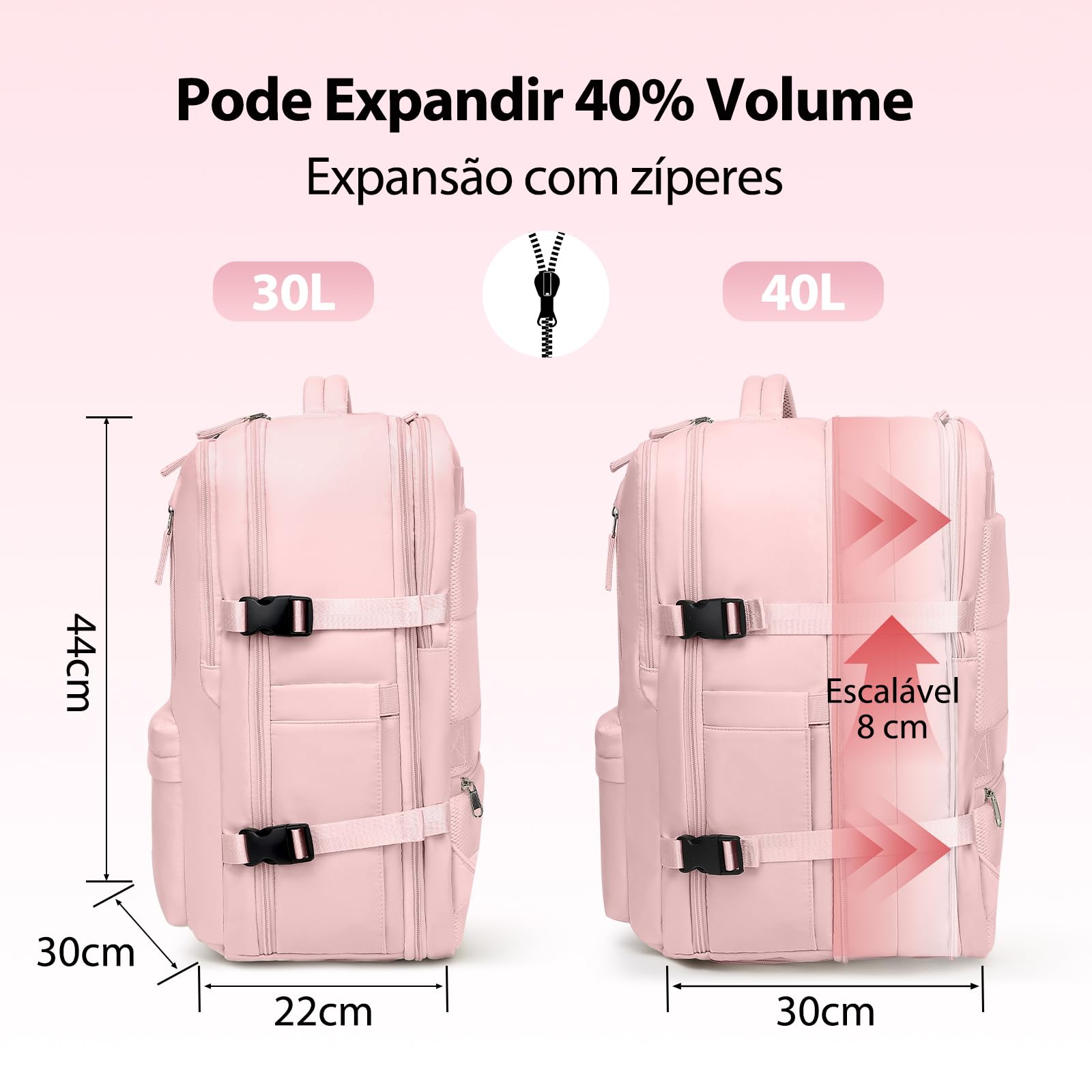 Romantic Crown Mochila de Viagem Expansivel Avião Grande Feminina,Mochila Executiva Masculina Impermeável Reforçada para Notebook,Casual Esportes Hiking Escola Presente1