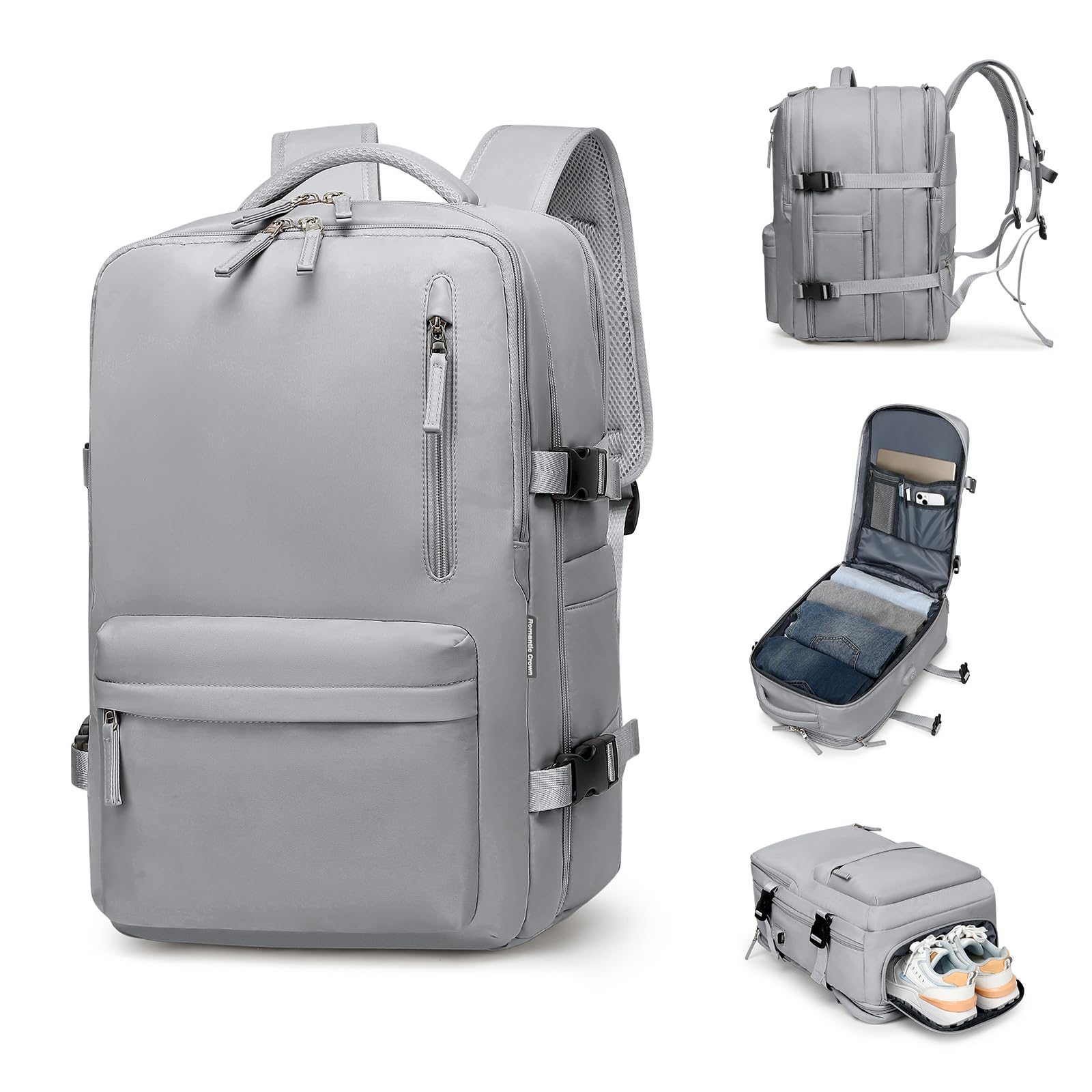 Romantic Crown Mochila de Viagem Expansivel Avião Grande Feminina,Mochila Executiva Masculina Impermeável Reforçada para Notebook,Casual Esportes Hiking Escola Presente1