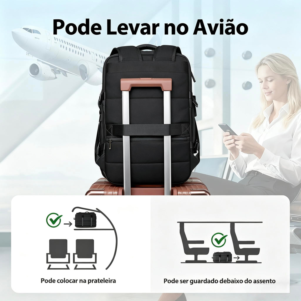 Romantic Crown Mochila de Viagem Expansivel Avião Grande Feminina,Mochila Executiva Masculina Impermeável Reforçada para Notebook,Casual Esportes Hiking Escola Presente1