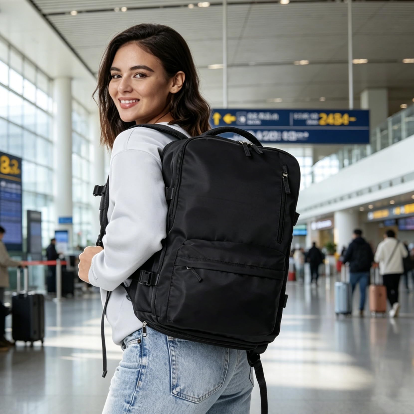 Romantic Crown Mochila de Viagem Expansivel Avião Grande Feminina,Mochila Executiva Masculina Impermeável Reforçada para Notebook,Casual Esportes Hiking Escola Presente1