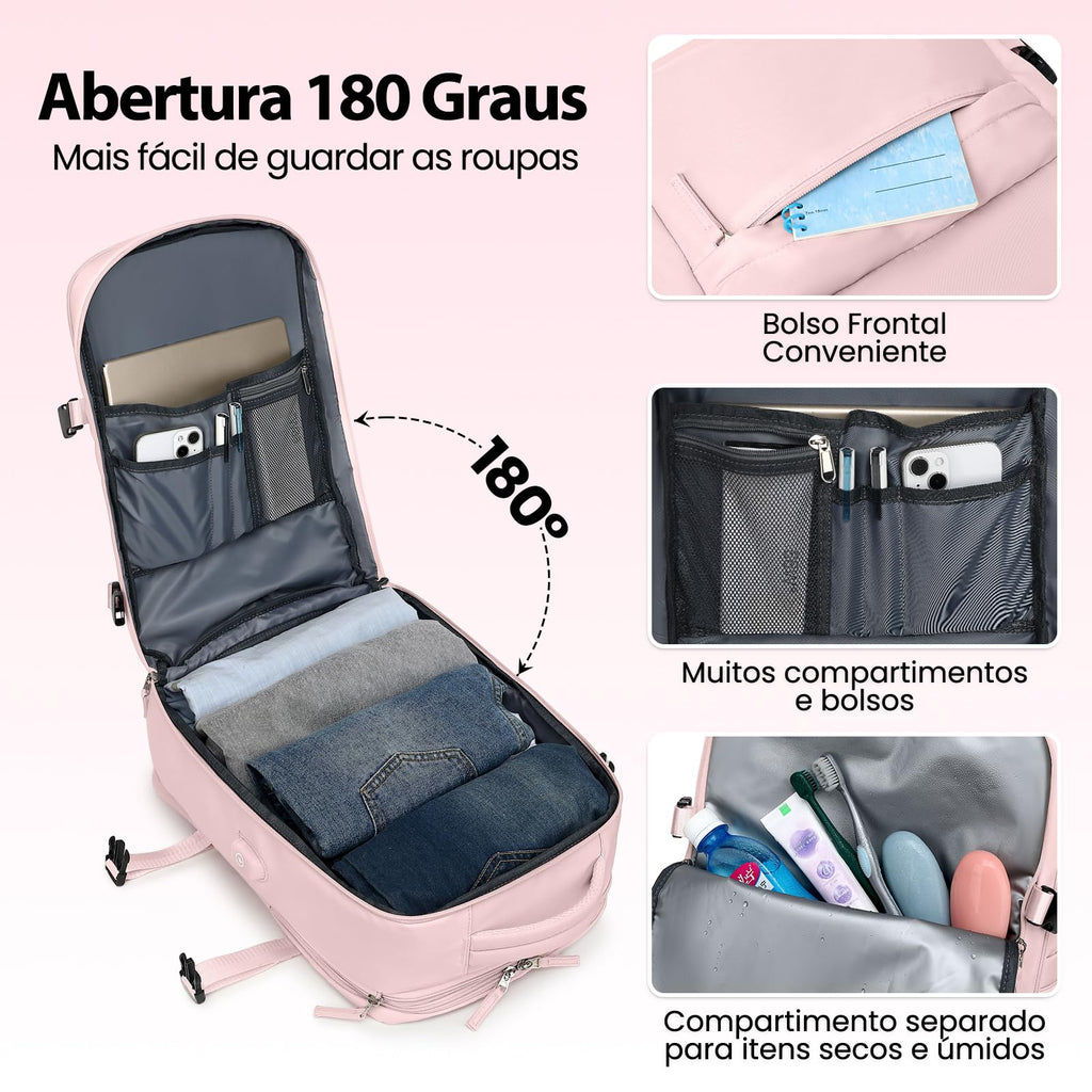 Romantic Crown Mochila de Viagem Expansivel Avião Grande Feminina,Mochila Executiva Masculina Impermeável Reforçada para Notebook,Casual Esportes Hiking Escola Presente1