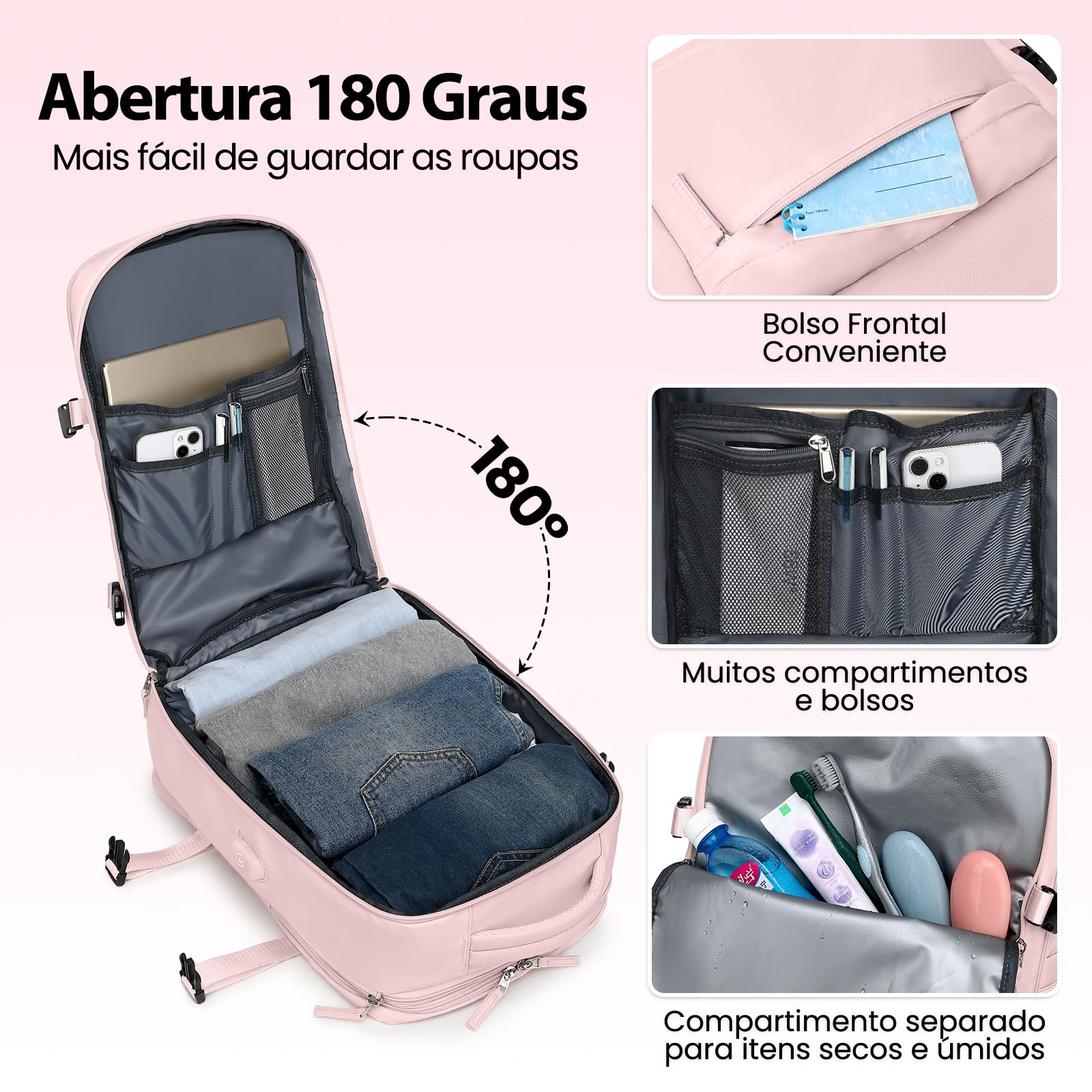 Romantic Crown Mochila de Viagem Expansivel Avião Grande Feminina,Mochila Executiva Masculina Impermeável Reforçada para Notebook,Casual Esportes Hiking Escola Presente1