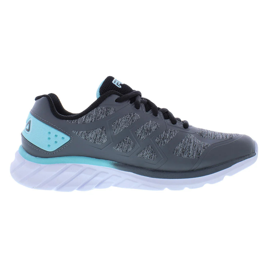 Fila Women's Super Stride Running Shoes in Grey/Black/Sky Blue with Memory Technology | 100% Authentic