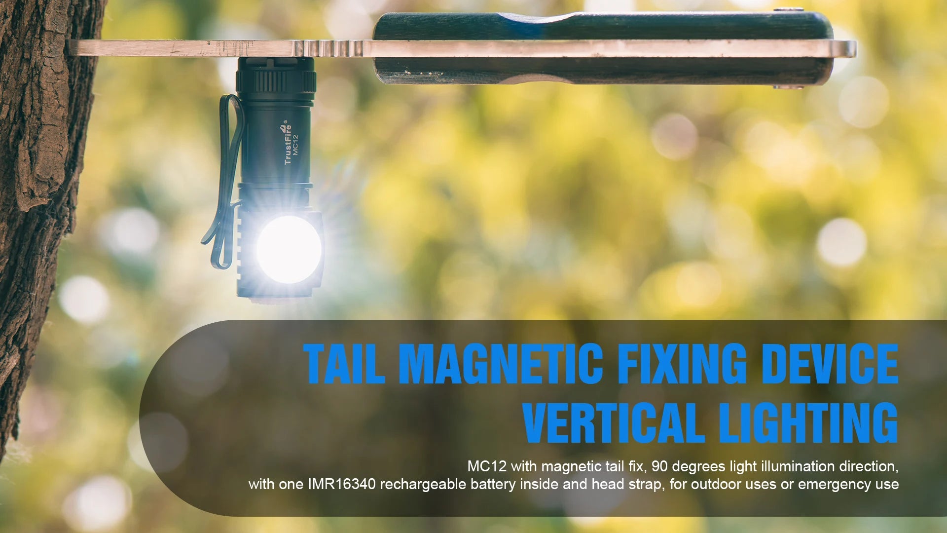 TrustFire MC12 EDC Powerful LED Headlamp 1000Lumens Magnetic Rechargeable Head Lamp XP-L HI Camping Torch Flashlight