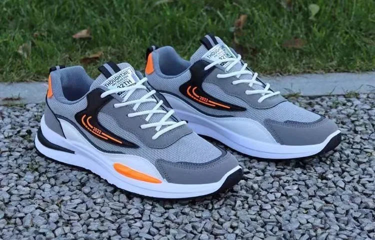 Men's New Design Summer Sports Sneakers PVC Mesh Breathable Shoes with Casual Toe Fashionable PVC Insole Running Winter Season