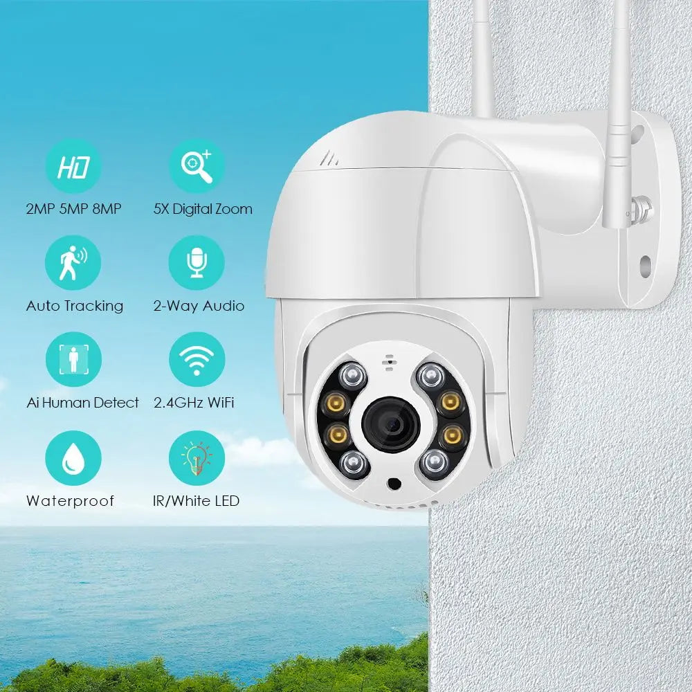 Icsee 4CH Wireless Security Camera System 4MP 3MP H.264 CCTV with Two-Way Audio NVR Outdoor Security Camera Kit Wifi