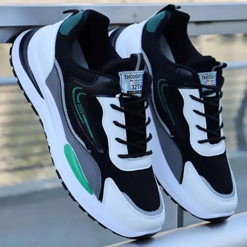 Men's New Design Summer Sports Sneakers PVC Mesh Breathable Shoes with Casual Toe Fashionable PVC Insole Running Winter Season