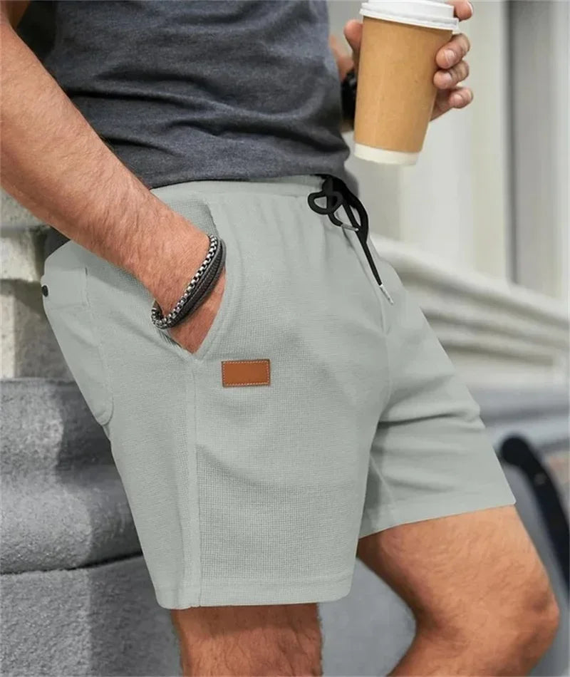 2024 Summer New Solid Color outdoors sport Shorts  breathable loose Fitness training short pants Men's sweatpants