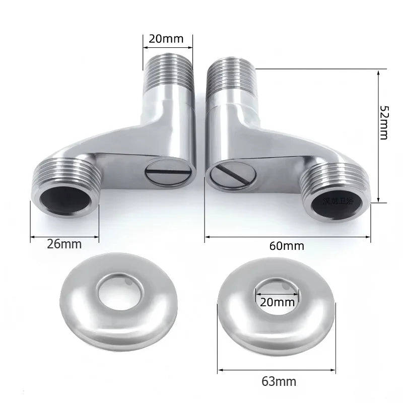 Adjustable Angle Valve Replacement Shower Faucet Adapter Part Stainless Steel Angle Valve Bathroom Corner Foot Accessories