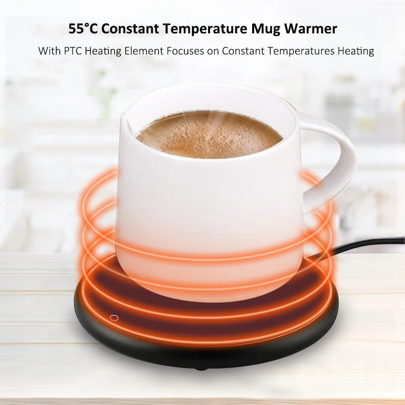 Electric Cup Heater USB Cup Warmer Coffee Tea Milk Mug Warmer Cup Heating Coaster For Home Office USB Desk Cup Warmer