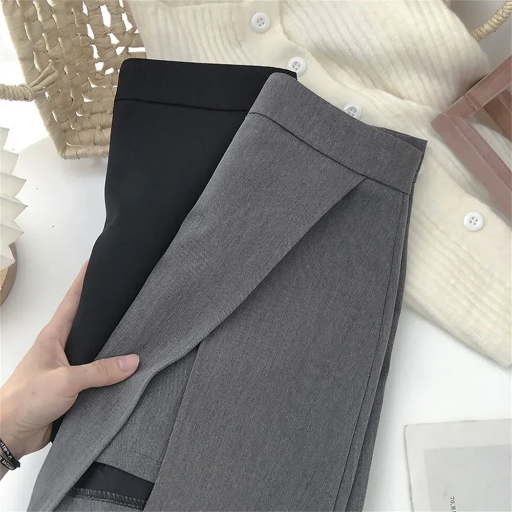 Korean Fashion Zipper All Matched Shorts Skirts vintage for women 2025 Black Grey Irregular Skirt A-line Women High Waist Skirt