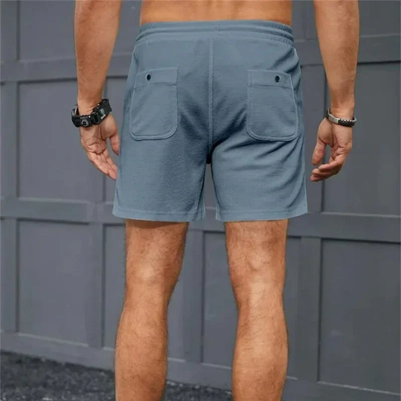 2024 Summer New Solid Color outdoors sport Shorts  breathable loose Fitness training short pants Men's sweatpants