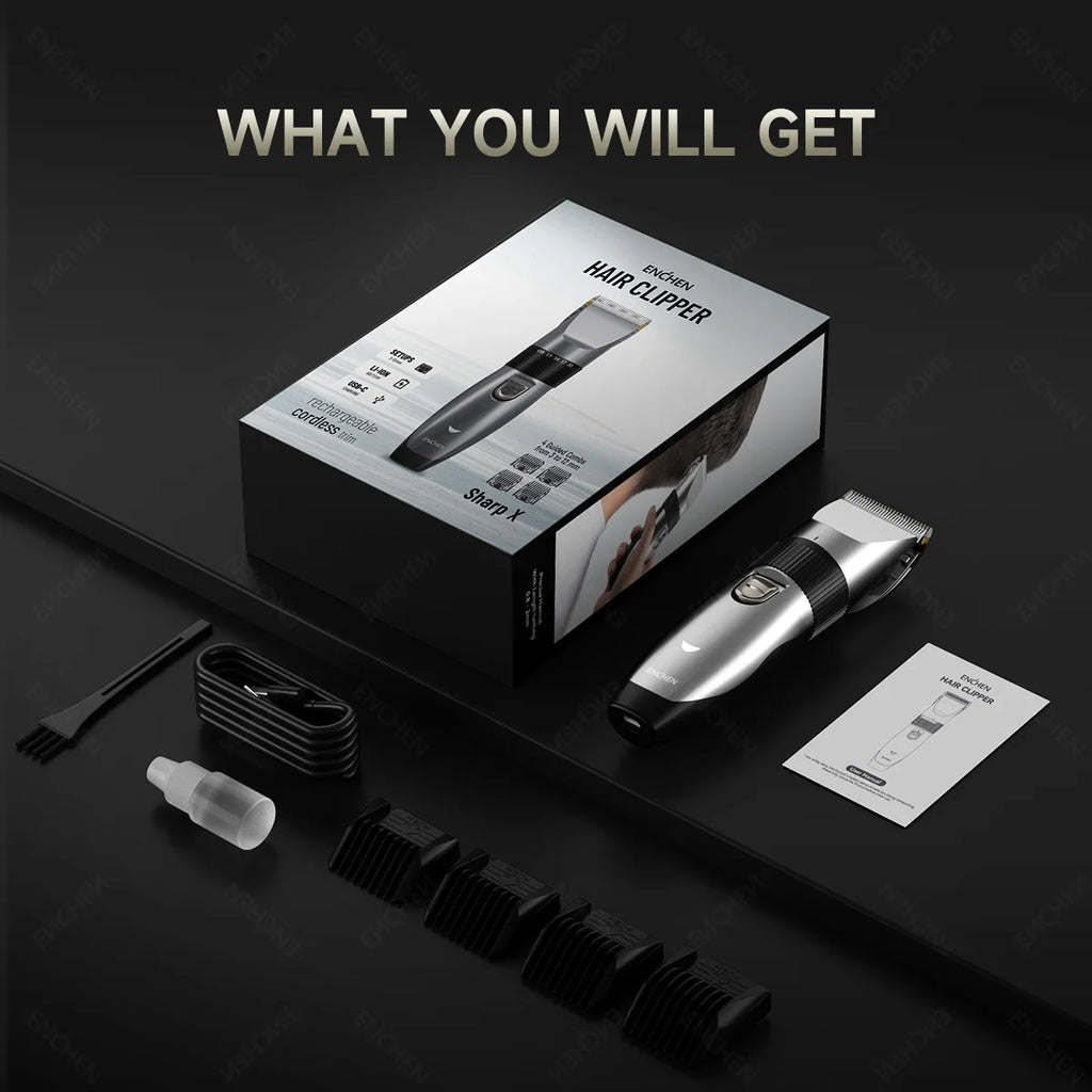 ENCHEN Sharp X Professional Haircut Clipper Single Handfine-Tuning Design  With Safety Lock Upgraded Ceramic Blade Type-C Port