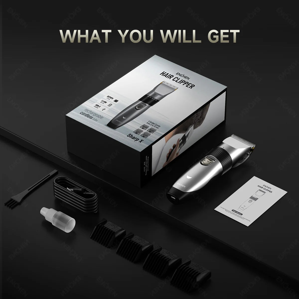 ENCHEN Sharp X Professional Haircut Clipper Single Handfine-Tuning Design  With Safety Lock Upgraded Ceramic Blade Type-C Port