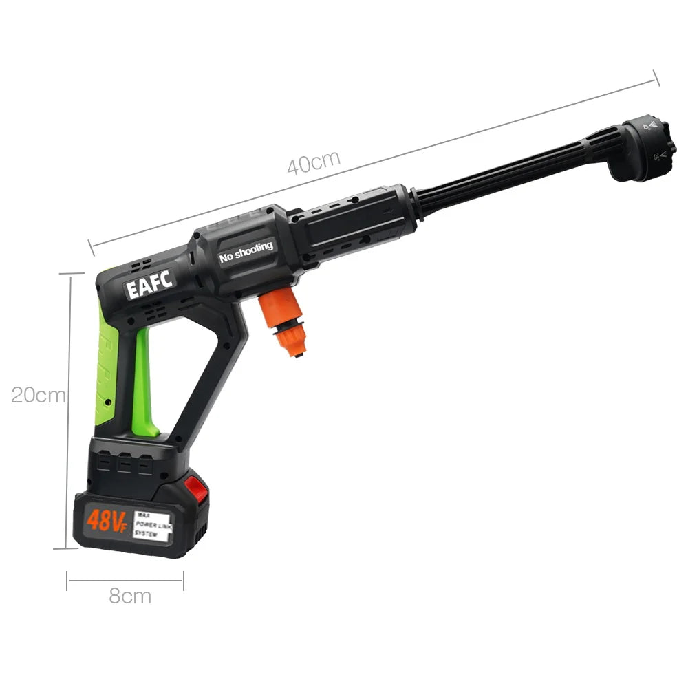 EAFC 100Bar 6 IN 1 Brushless Electric High Pressure Water Gun Garden Cordless Washing Machine for 21V Makita Battery Car Washe