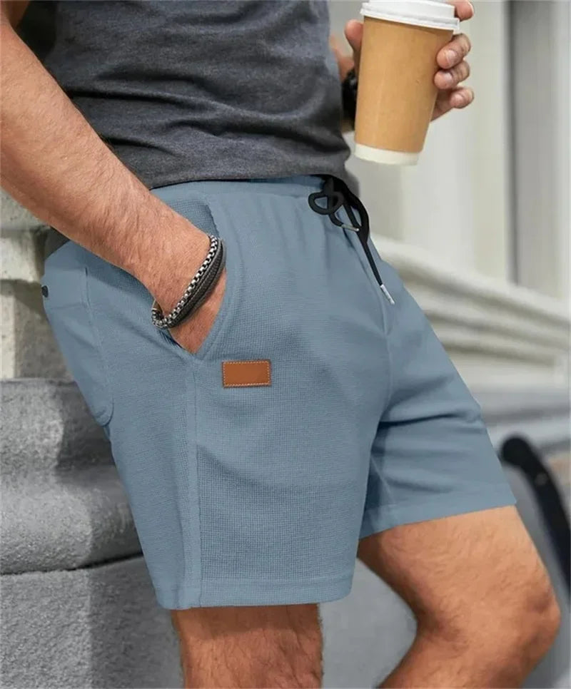 2024 Summer New Solid Color outdoors sport Shorts  breathable loose Fitness training short pants Men's sweatpants