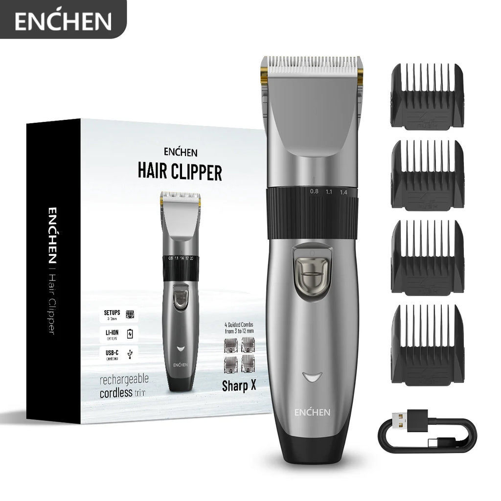 ENCHEN Sharp X Professional Haircut Clipper Single Handfine-Tuning Design  With Safety Lock Upgraded Ceramic Blade Type-C Port